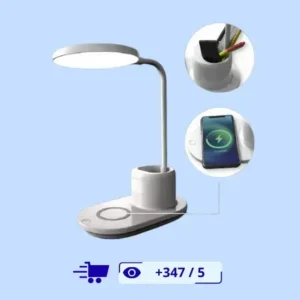 مصباح الطاولة مع شاحن لاسلكي